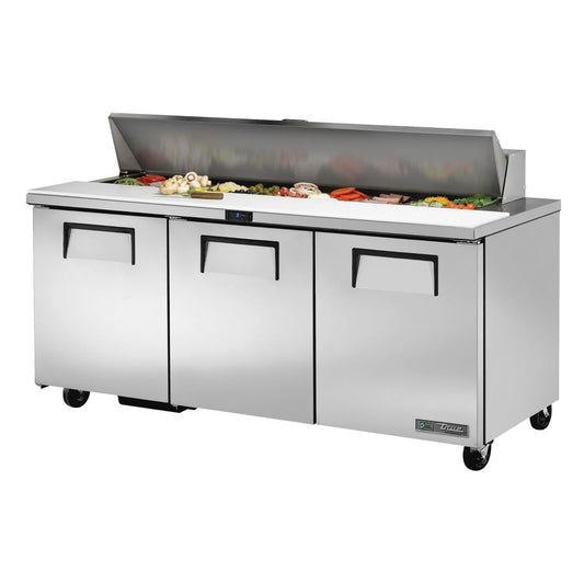 Comptoir de préparation 3 portes 538L True 18 GN 1/6 TSSU-72-18-HC - TRUE - CC236