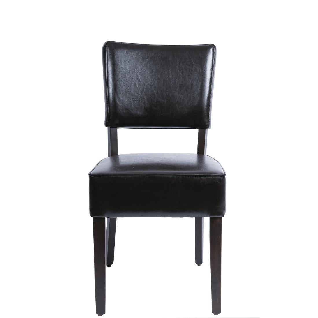 Chaises confortables en simili cuir Bolero marron foncé (lot de 2) - Bolero - GF957