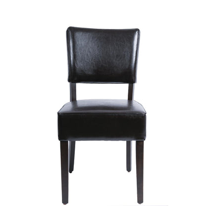 Chaises confortables en simili cuir Bolero marron foncé (lot de 2) - Bolero - GF957