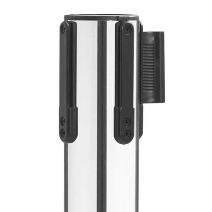 Barrière rétractable en inox poli Bolero sangle noire 3 m (lot de 2) - Bolero - JA341