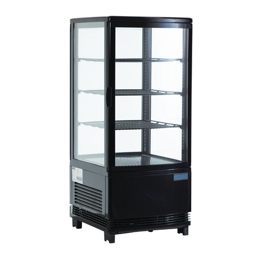 Vitrine réfrigérée économe en énergie Polar série C noire 68L - Polar - CX577