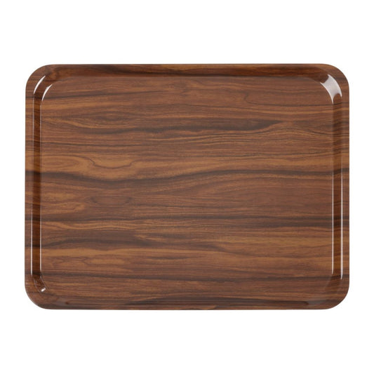 Plateaux stratifiés lisses Capri Cambro noyer 460 mm (lot de 24) - Cambro - CL702