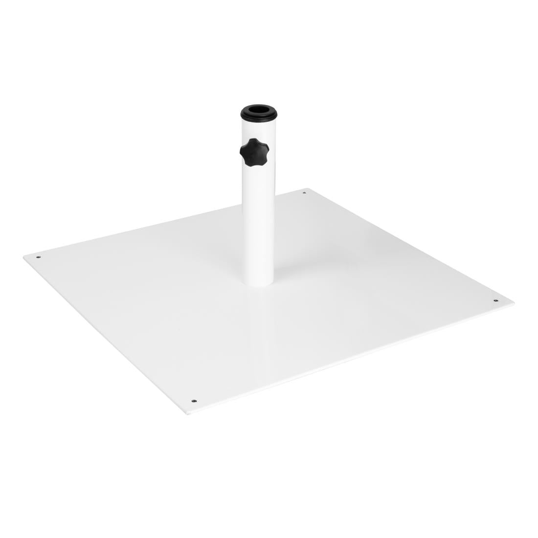 Pied de parasol plat en métal Bolero blanc 18kg - Bolero - FU510