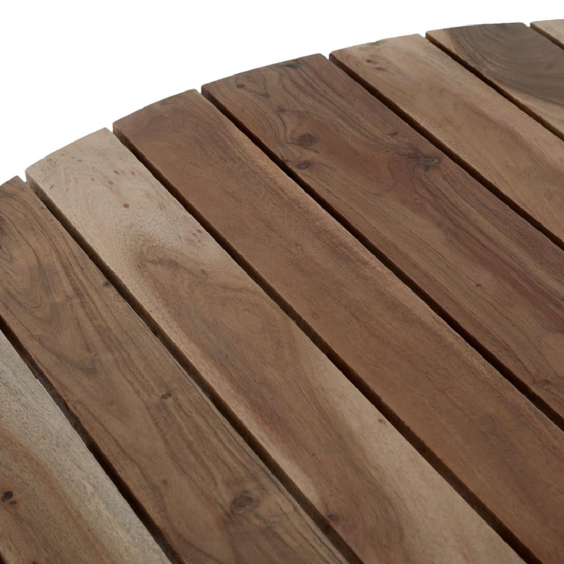 Ensemble table de pique-nique ronde Acacia avec bancs Bolero - Bolero - JE892