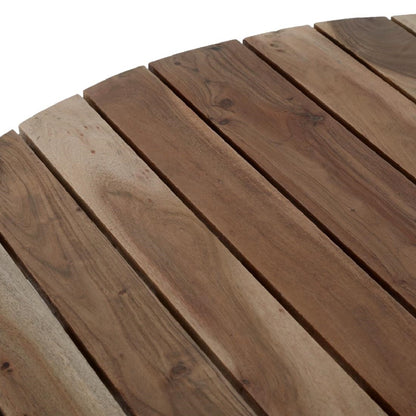 Ensemble table de pique-nique ronde Acacia avec bancs Bolero - Bolero - JE892