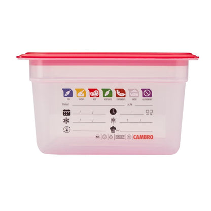Bac en polypropylène Cambro Safetrak IML GN 1/2 150mm - Cambro - JN506