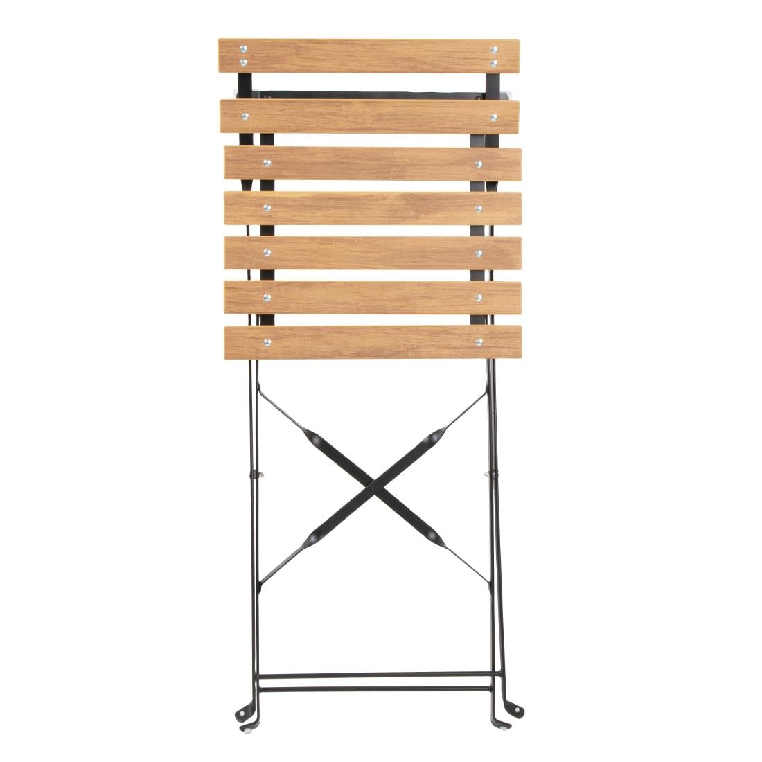 Chaises de terrasse pliantes Bolero Perth effet bois (lot de 2) - Bolero - FU539