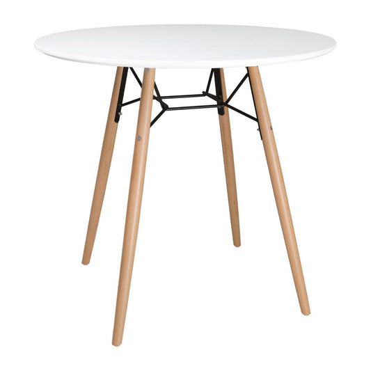 Table ronde blanche Bolero Arlo 798mm - Bolero - DB218