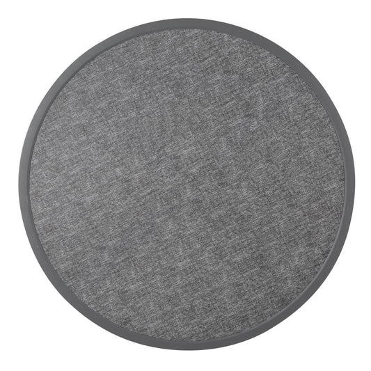 Plateau de table extérieur rond en verre trempé Bolero noir brossé bord gris 580mm - Bolero - DL489