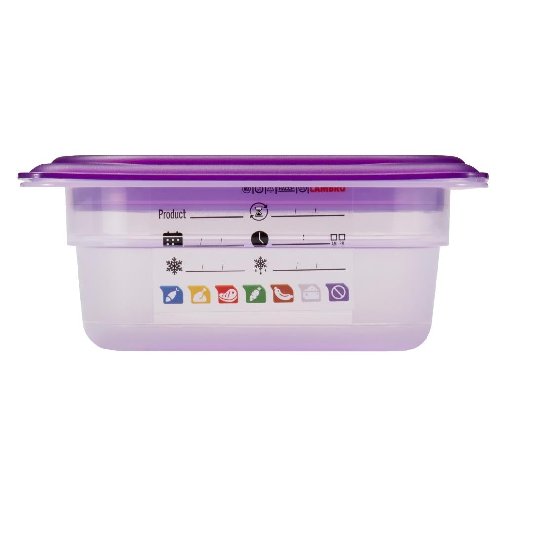 Bac en polypropylène Cambro Safetrak IML GN 1/6 65mm - Cambro - JN515