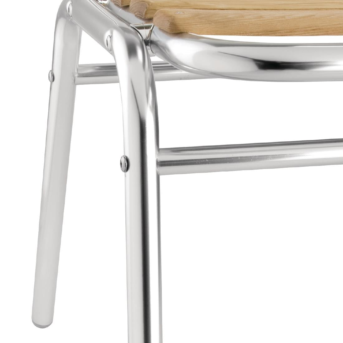 Chaises bistro frêne et aluminium Bolero (lot de 4) - Bolero - GK997