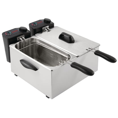Friteuse de comptoir double Caterlite peu intensive 2x 3,5L - Caterlite - GG199