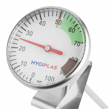 Thermomètre à café et à lait 125mm - Hygiplas - CB887