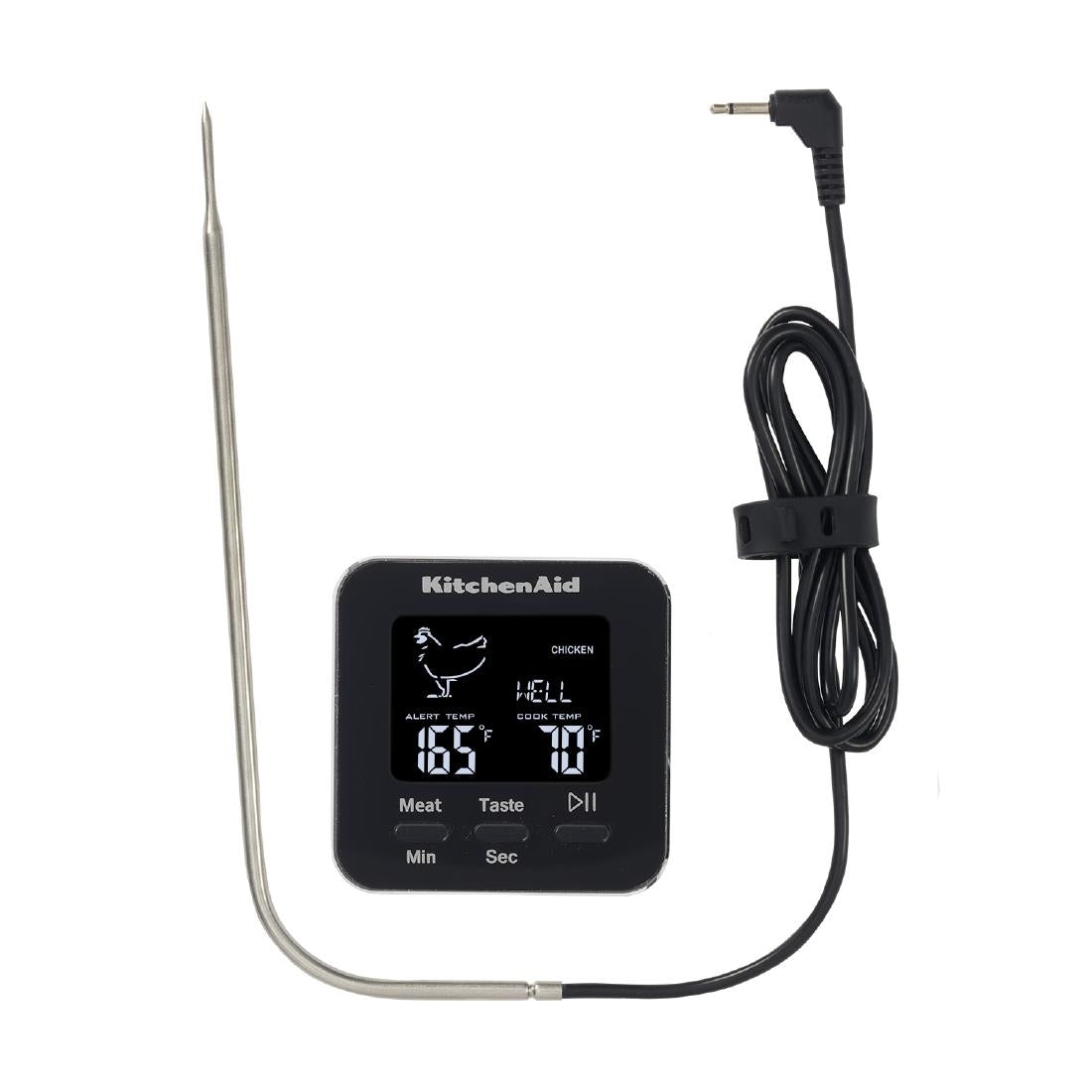 Thermomètre à sonde numérique filaire noir KitchenAid Global - Kitchenaid - DX296