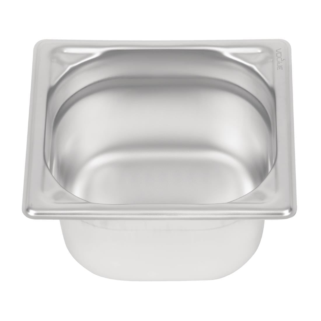 Bac inox 18/10 GN 1/6 professionnel Vogue 100mm - Vogue - DW450