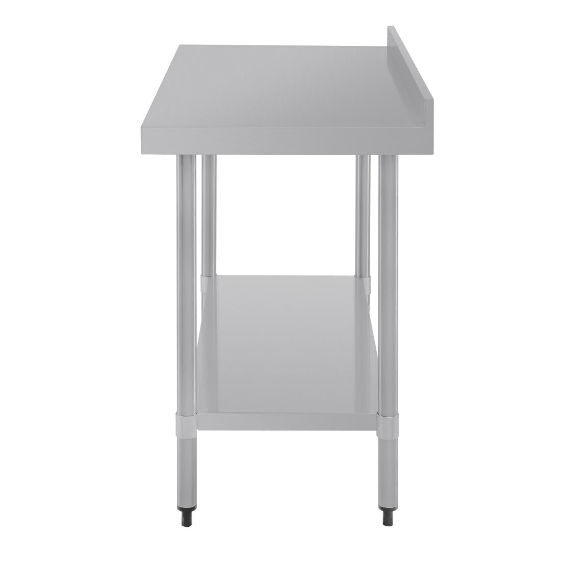 Table de préparation avec rebord en acier inoxydable Vogue 1200 x 600mm - Vogue - T381