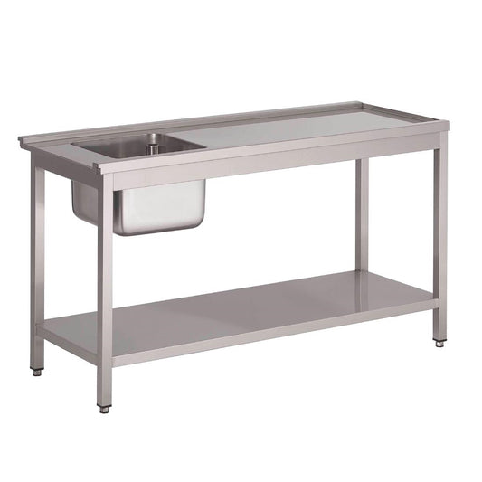 Table de prélavage gauche pour lave-vaisselle à capot GL896 Gastro M 120x59x85cm - Gastro M - GL897