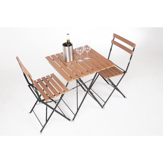 Chaises bistro en imitation bois Bolero (lot de 2) - Bolero - GJ766