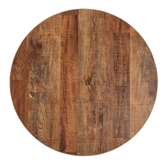 Plateau de table rond Bolero 60 cm effet bois vieilli - Bolero - DR822