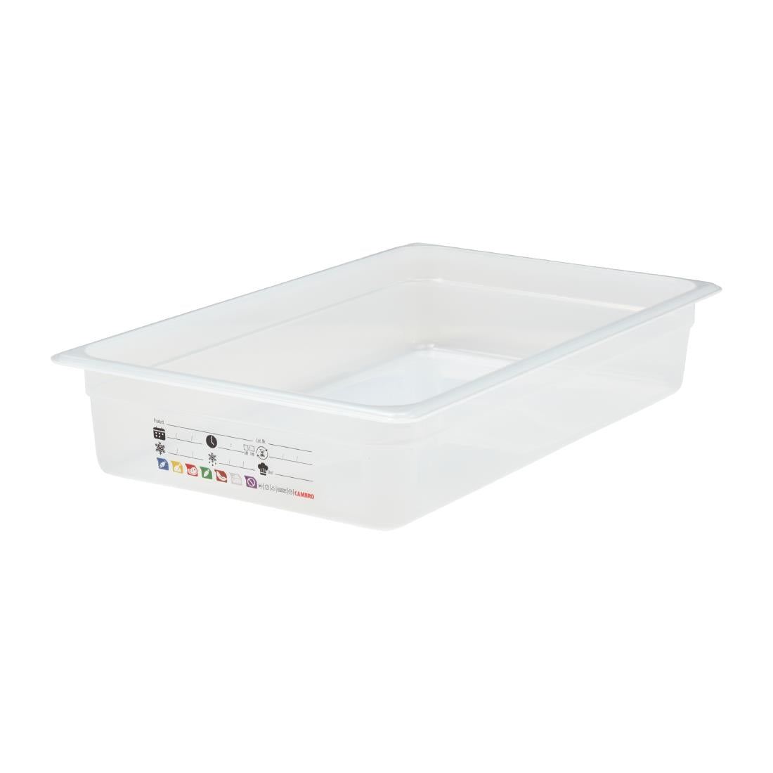 Bac en polypropylène Cambro Safetrak IML GN 1/1 100mm - Cambro - JN501