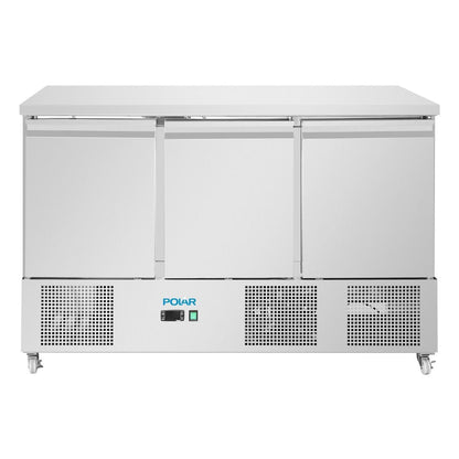Comptoir à salade froid ventilé Polar Série U 3 portes - Polar - UA090