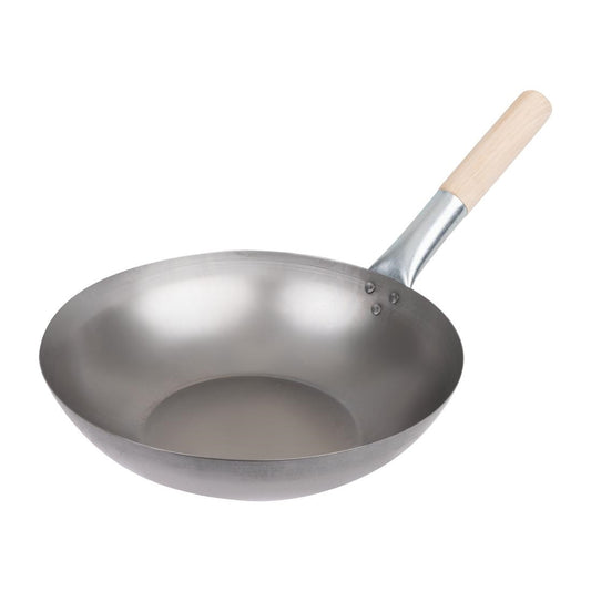 Wok en acier doux Vogue 330mm - Vogue - K296
