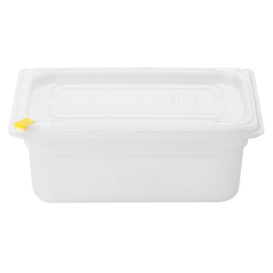 Bacs PP Hygiplas Click GN 1/4 avec couvercles et 7 clips de couleur 100mm 2,5L (lot de 4) - Hygiplas - FZ095