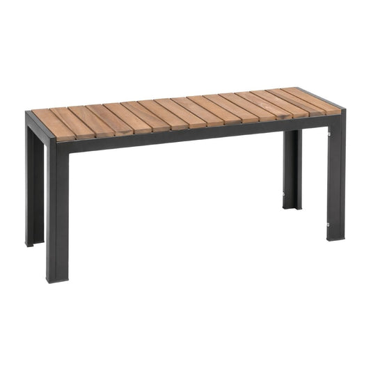 Bancs en acier et acacia Bolero 100 cm (lot de 2) - Bolero - DS154