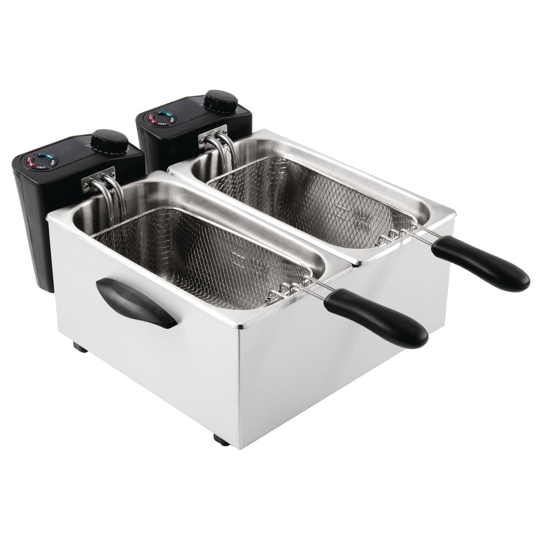 Friteuse de comptoir double Caterlite peu intensive 2x 3,5L - Caterlite - GG199