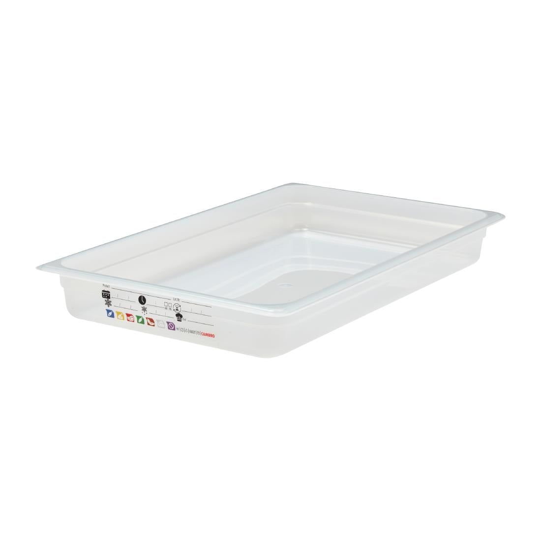 Bac en polypropylène Cambro Safetrak IML GN 1/1 65mm - Cambro - JN500