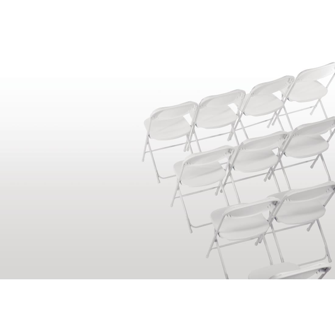 Chaises pliantes Bolero blanches (lot de 10) - Bolero - GD387