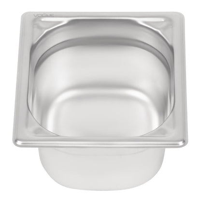 Bac inox 18/10 GN 1/6 professionnel Vogue 100mm - Vogue - DW450