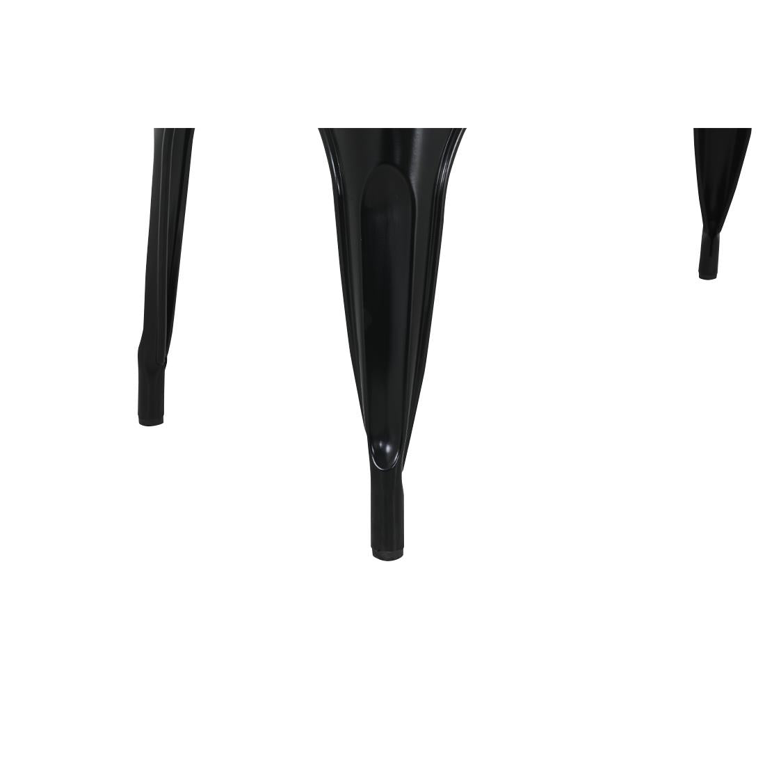 Banc d'intérieur à lattes en bois de manguier et cadre noir Bolero Bistro 850 mm (lot de 2) - Bolero - HZ816