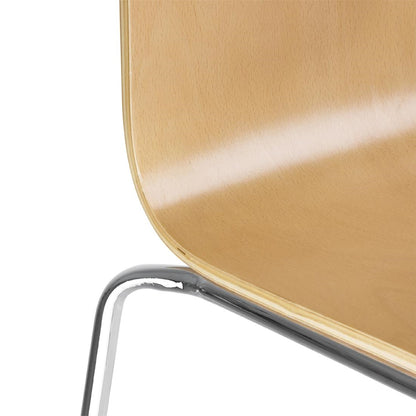 Chaises dossier carré couleur naturelle Bolero (lot de 4) - Bolero - GR342