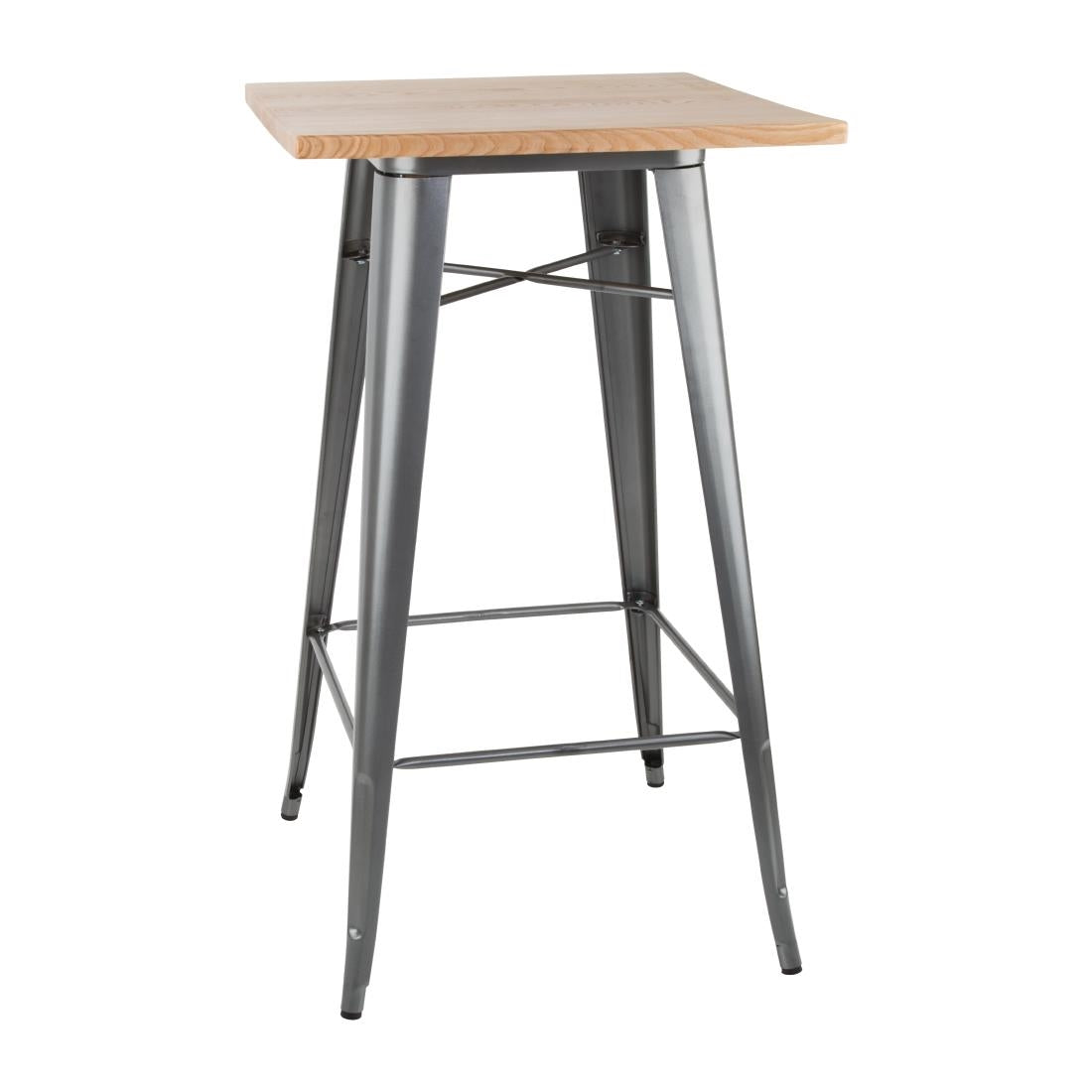 Mange-debout gris avec plateau en bois Bolero Bistro - Bolero - FB596