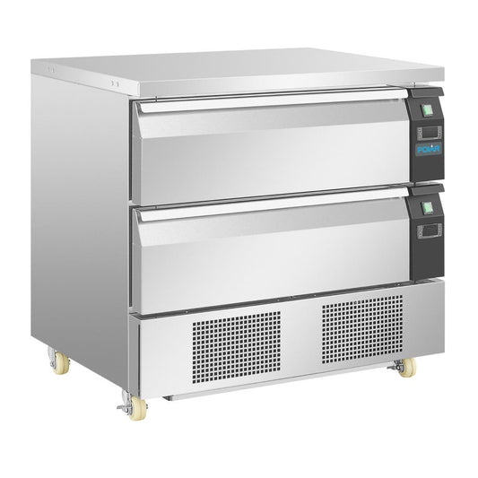 Soubassement double réfrigération 2 tiroirs Polar Série U 4x GN 1/1 - Polar - DA996