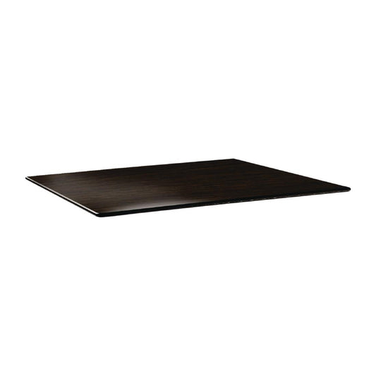 Plateau de table rectangulaire Topalit Smartline 120x80cm wengé - Topalit - DR979