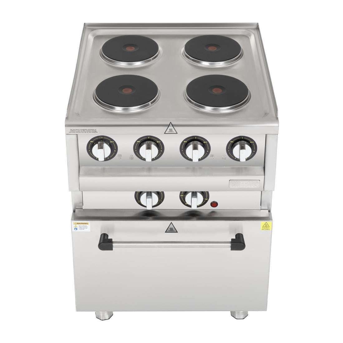 Fourneau électrique 4 feux sur four à convection Buffalo Série 600 - Buffalo - SA808