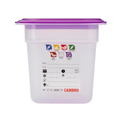 Bac en polypropylène Cambro Safetrak IML GN 1/4 150mm - Cambro - JN514