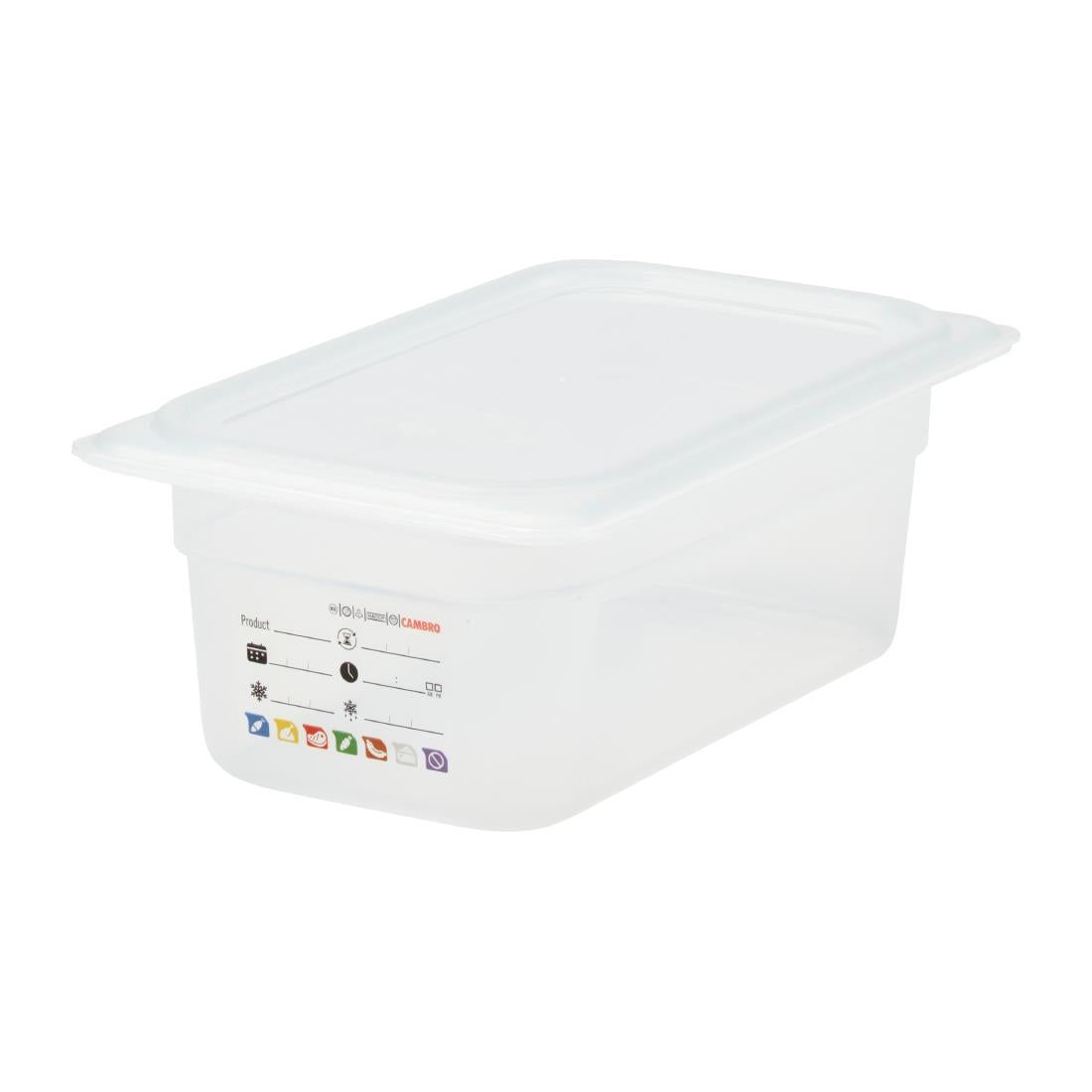 Bac en polypropylène Cambro Safetrak IML GN 1/4 100mm - Cambro - JN513