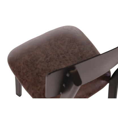Chaises en metal assise PU moka vintage Bolero (lot de 4) - Bolero - DR301
