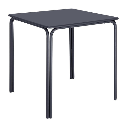 Table carrée en acier Bolero Adeline 700mm bleu ardoise - Bolero - HZ355
