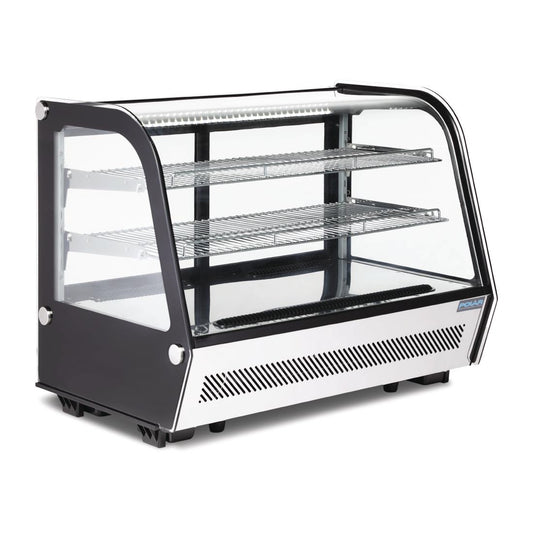 Vitrine de comptoir réfrigérée économe en énergie Polar Série G noire 160L - Polar - GP291