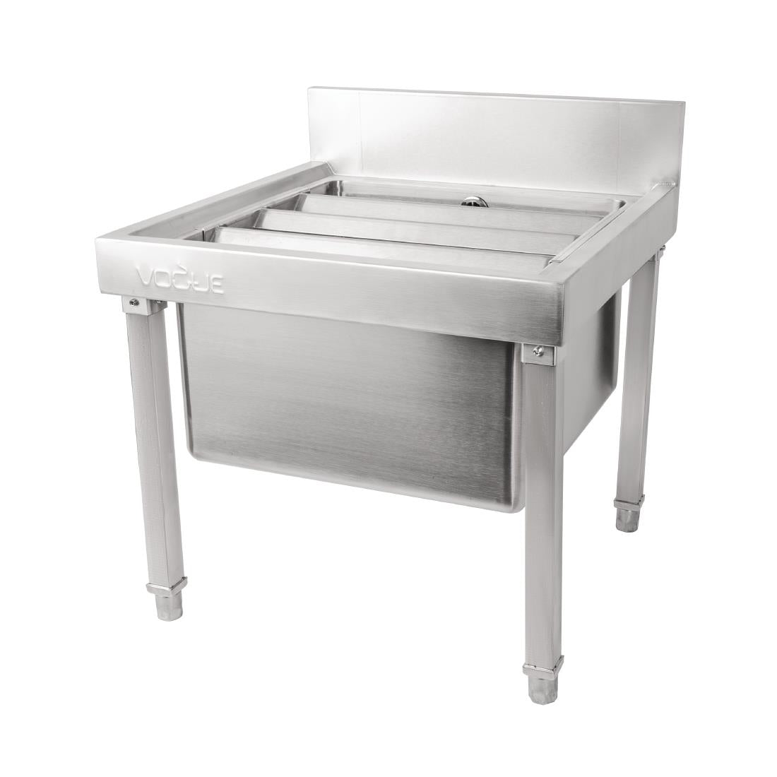 Bac vide seaux en acier inoxydable Vogue - Vogue - GL281