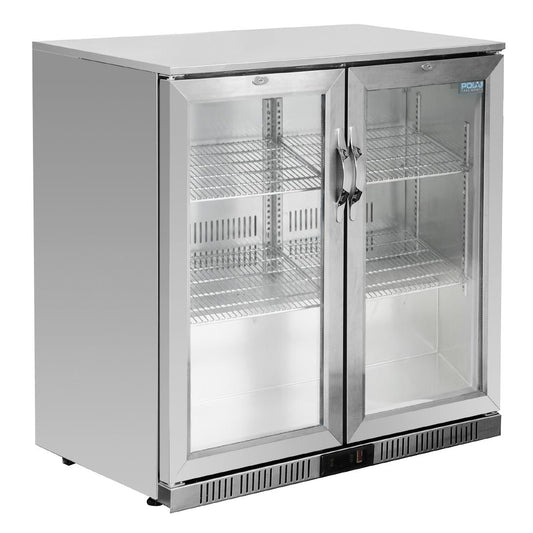 Arrière-bar deux portes pivotantes Polar Série G inox 208L - Polar - GL008