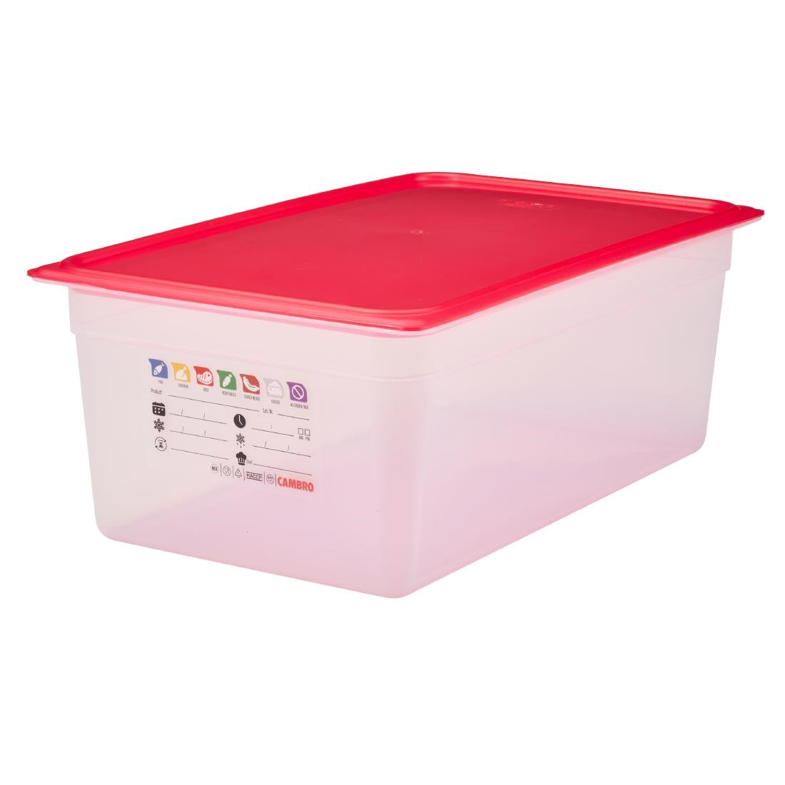 Bac en polypropylène Cambro Safetrak IML GN 1/1 200mm - Cambro - JN503