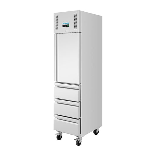 Armoire réfrigérée positive GN slimline 1 porte 3 tiroirs Polar série U 292 L - Polar - UA113