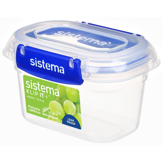 Boîte alimentaire rectangulaire Sistema Klip It Plus 400ml - Sistema - CH248