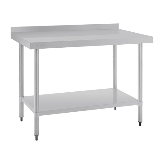 Table en acier inoxydable avec rebord Vogue 1200 x 700mm - Vogue - GJ507