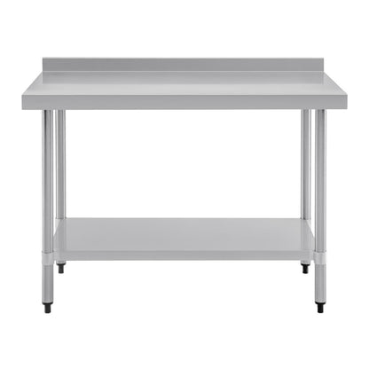 Table de préparation avec rebord en acier inoxydable Vogue 1200 x 600mm - Vogue - T381